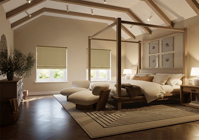 Shima Faux Silk, Latte - Twist&Fit Roman Blind - Image 7